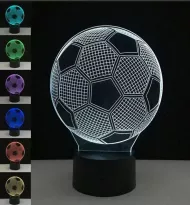 Nočná 3D LED lampa - futbalová lopta