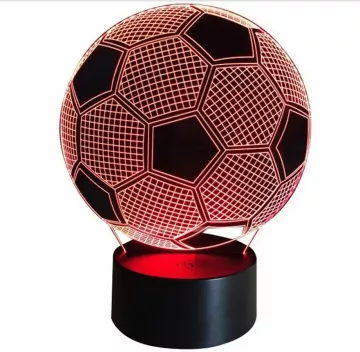 Nočná 3D LED lampa - futbalová lopta